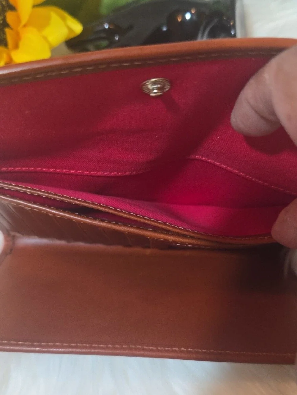 Dooney & Bourke Beige and Brown Signature Continental Wallet - Picture 6 of 13